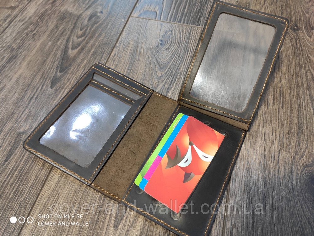 Обкладинка з натуральної шкіри на авто документи та техпасорт ручної роботи Київ - фото 5