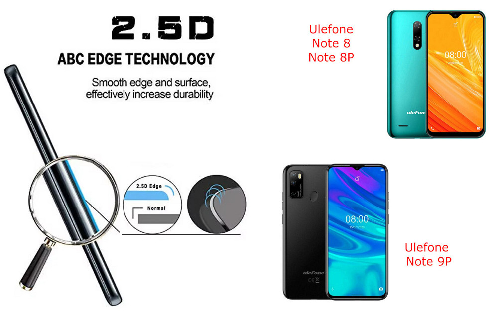 Захисне скло ArmorGlass для Ulefone Note 8, Note 8P, Note 9P – стійке до подряпин та ударів Київ - фото 2