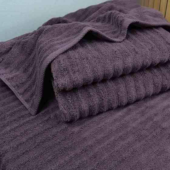 Набір махрових рушників Зеро Твіст 2шт GM Textile 50x90см, 70x140см 550г/м2 (Виноградний) Суми