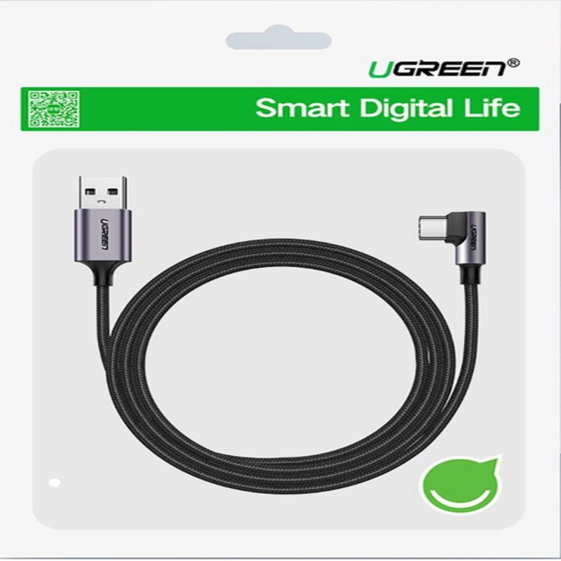 Кабель Ugreen USB 2.0 to Angled USB Type-C 3A US284 50940 (Черный, 0,5м) Миколаїв - фото 8