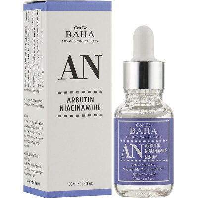 Сыворотка для лица Cos De BAHA Arbutin Niacinamide Serum Против пигментации с арбутином 5% и ниацинамидом 5% 30 мл (8809240318324) Винница - изображение 1