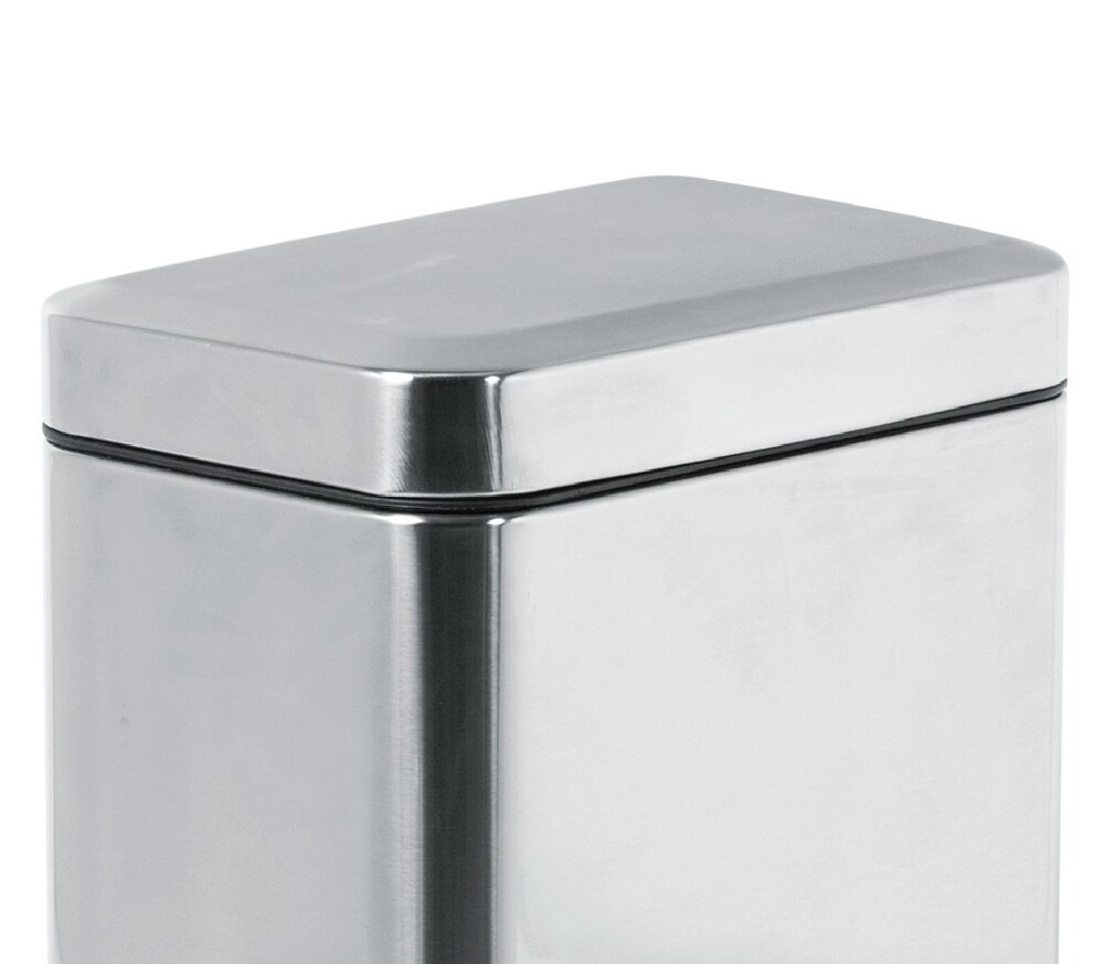 Прямоугольное мусорное ведро Zerix Sansa-TC0105 с плавным закрытием 5 л цвет нержавейка Харьков - изображение 6