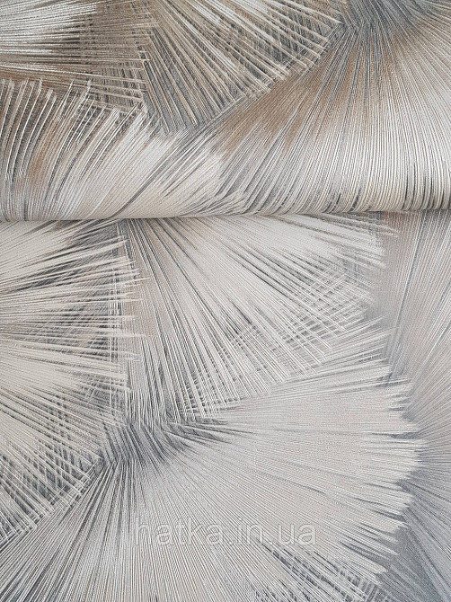 Обои виниловые на флизелиновой основе Rasch Incanto 1.06х10 абстракция фейерверк серые золото с серебром 3д Киев - изображение 1