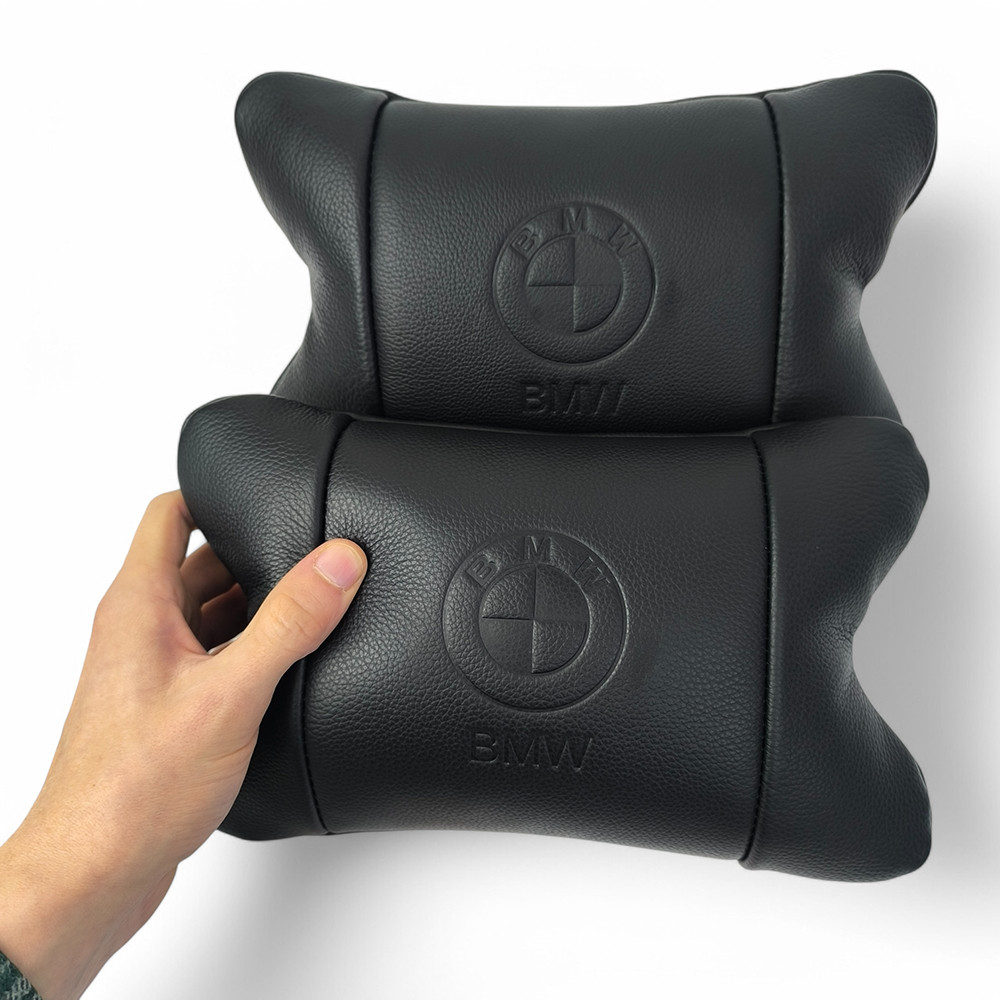 Автомобільна подушка для шиї з лого BMW, Практична автомобільна подушка на підголівник UG-61 Львів - фото 11