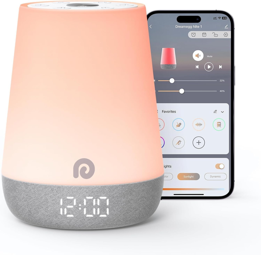 Dreamegg Nite 1 генератор білого шуму для дітей, 34 звуки, нічник, Wi-Fi, розумний годинник-тренер для сну Київ - фото 10