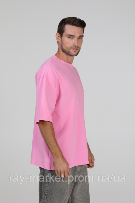 Футболка оверсайз RAY OVERSIZE чоловіча рожева (U0104M-Pink) Київ - фото 3