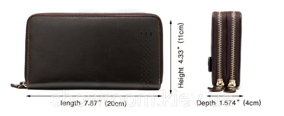 Чоловічий шкіряний клатч на два відділення Leather Collection (9072) Київ