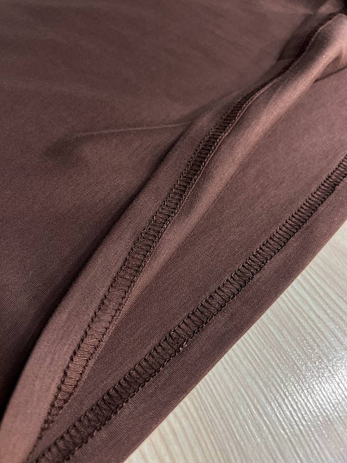 Футболка жіноча A-N 27040 базова по фігурі з вишивкою серце, коричневий, one size Київ - фото 4