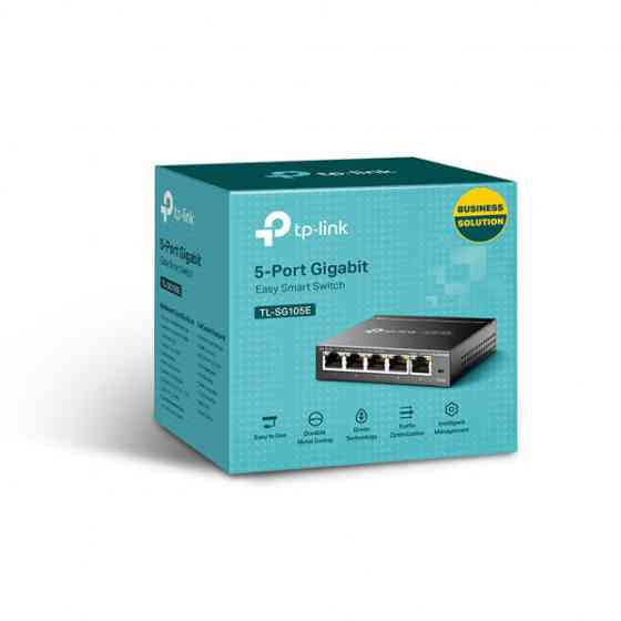 Комутатор TP-Link TL-SG105E, Easy Smart 5 портів 10/100/1000 Мбіт/с (TL-SG105E) Киев