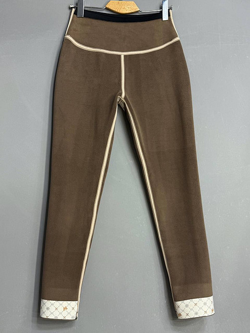 Лосини жіночі Bocska 2802 утеплені на флісі з широким поясом чорні, чорний, 2XL Київ - фото 7