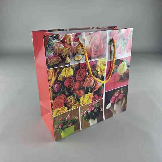 Пакет паперовий подарунковий квадратний 23*24*10 (артKV-076) (12 шт.) Харків