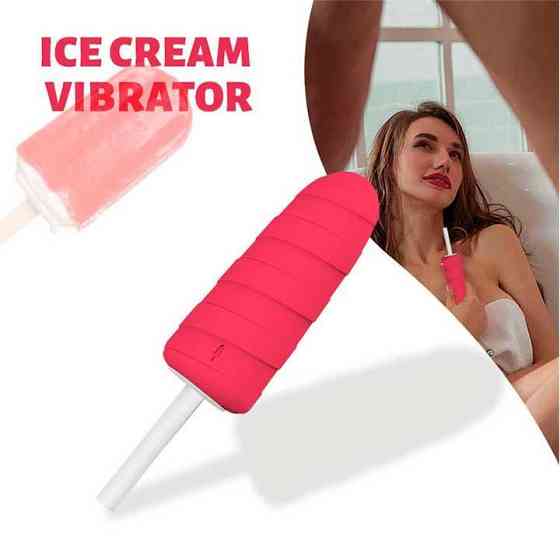 Вібратор "Морозиво" 10X Popsicle Vibrator USB - Рожевий - Вібратори Вінниця