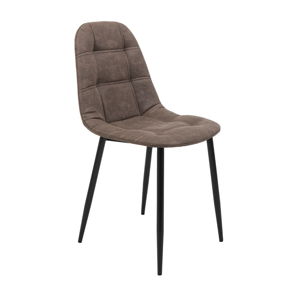 Стілець крісло м'який SplitDesign U Jeep 23 чорні ніжки Коричневий Київ - фото 1