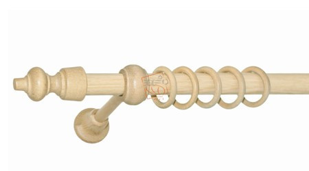 Карниз трубчастий фурнітура дерево ø28 мм (світлий дуб) 2.0 Бровари - фото 1