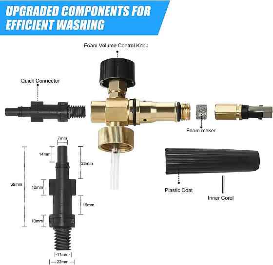 Пенная насадка 1л для моек высокого давления Киев