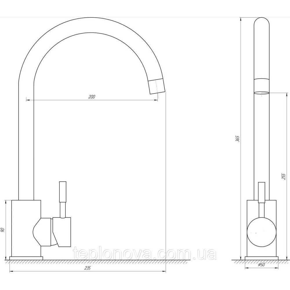 Смеситель для кухни Globus Lux ALPEN SUS-203SN Черновцы - изображение 3