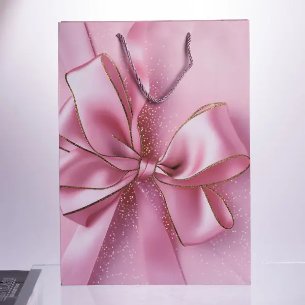 Набір подарункових пакетів з паперу 12 шт Бант 30×12×42 см HP-10359-14 Київ - фото 1