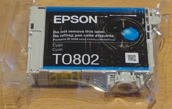 Оригінальний синій картридж Epson TO804 (принтер T0804) Дніпро - фото 1