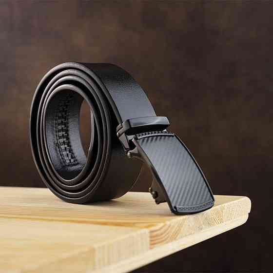 Ремінь чоловічий з пряжкою невеликий ромб Vintage 20285 Чорний Київ