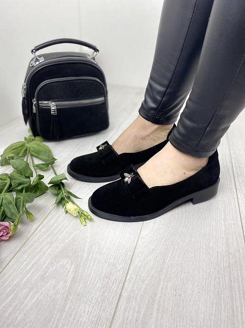 VIKTTORIO Туфлі жіночі VIKTTORIO АЙС чорні (весна-осінь, замша натуральна) (2698) Коломия - фото 2