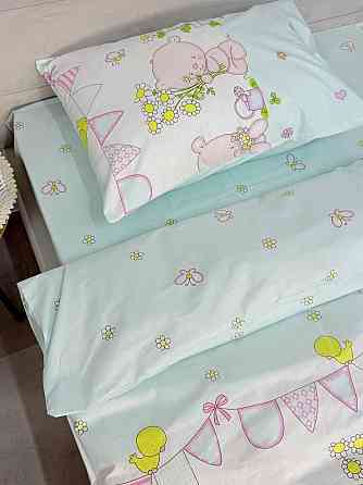 Ecotton Дитячий комплект постільної білизни Ecotton 110х140 см блакитний Ведмедик Київ