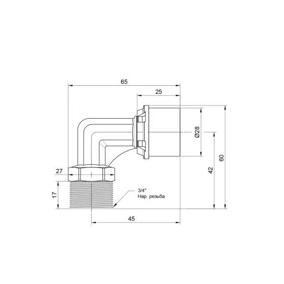 Уголок пресс Icma 26х3/4