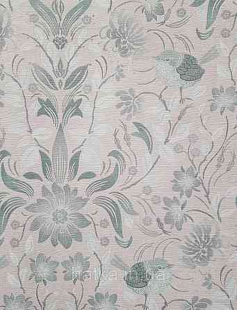 Шпалери вінілові на флізеліні A.S.Creation Maison charme 0.53x10 квіти листя птиці сірі на рожевому Київ
