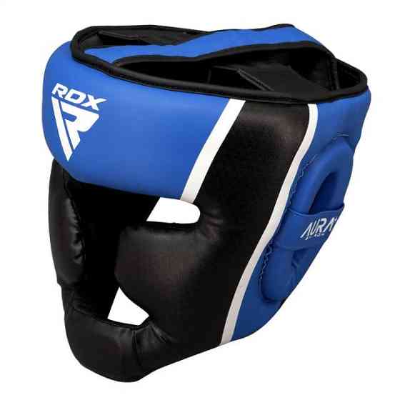 Боксерський шолом RDX AURA PLUS T-17 Blue/Black S (капа у комплекті) Каменское