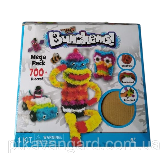 Конструктор липучка Bunchems mega pack 700 деталей Банчемс игрушка для детей 2075 Хмельницкий