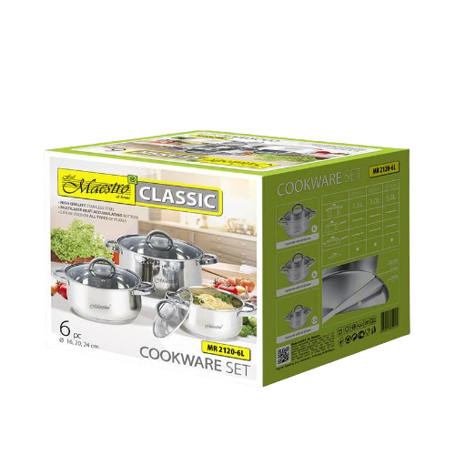 Набір каструль 6 предметів MR-2120-6L Maestro Житомир