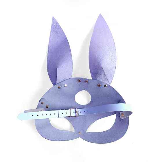 Шкіряна маска Зайчика Art of Sex - Bunny mask, колір Лавандовий Sex Aura Київ