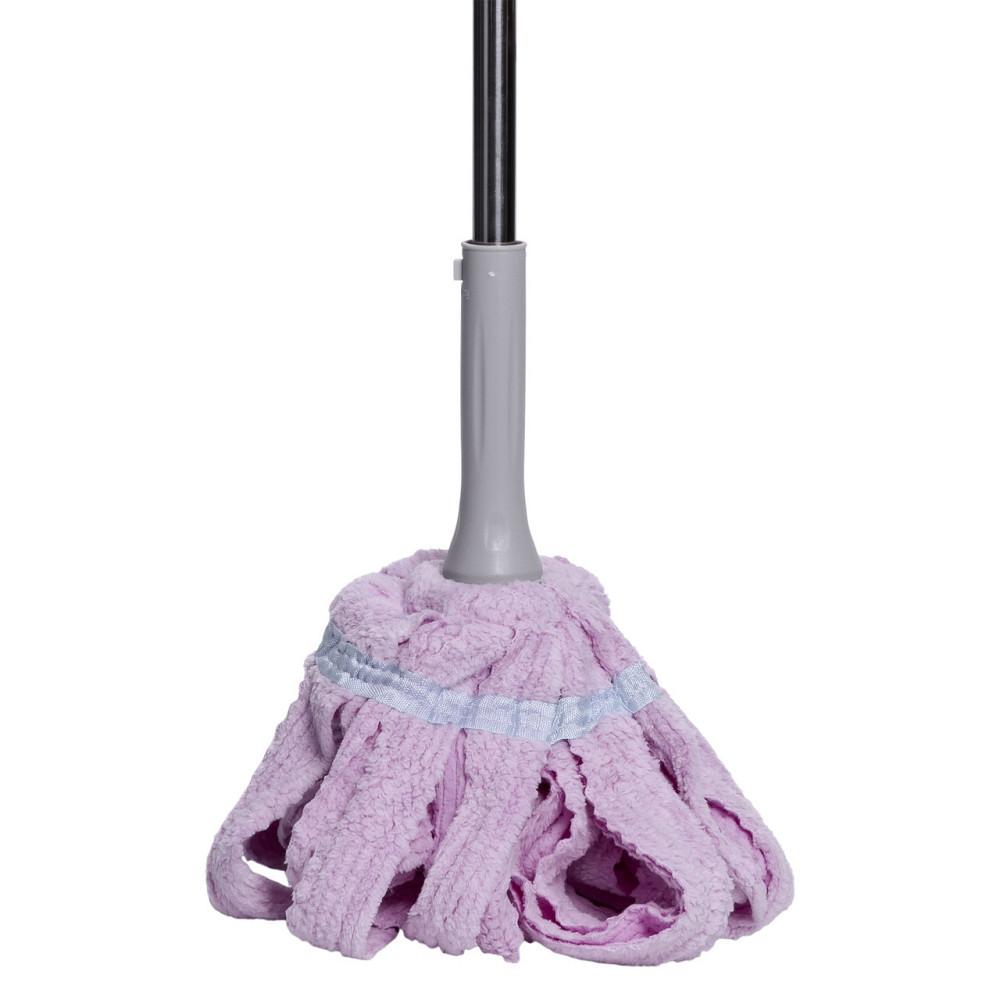 Швабра телескопічна для миття підлоги універсальна мотузкова швабра з самовіджимом для прибирання Фіолетовий HP-35015-13V Київ - фото 2
