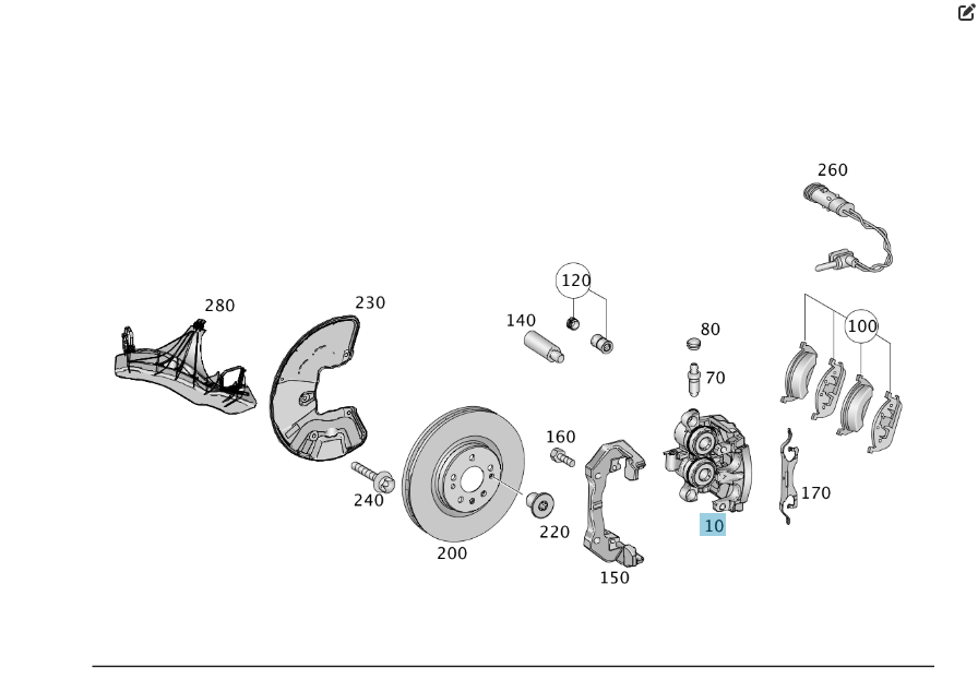 Mercedes-Benz  A1664210481 + A1664211200 Гальмівний супорт передній правий у зборі ML/GLE W166 GLE Coupe C292 GL/GLS X166 Одеса - фото 6