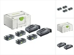 Festool SYS3 ENG 18V 2x4.0/TCL6 Energy Set 18 V + 4x Акумулятор 4,0 Ah 2x ładowarka Systainer Київ - фото 1