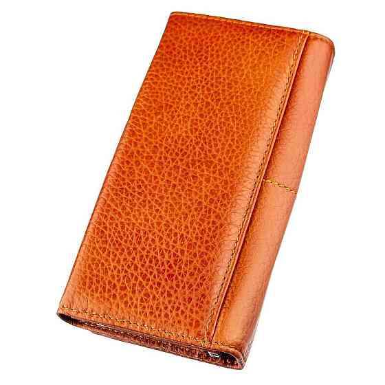 Гаманець горизонтальний зі стразами жіночий шкіряний Помаранчевий (BALIYA) Київ