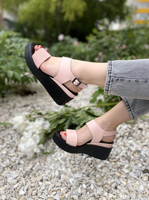 ARLEN Босоніжки жіночі ARLEN Бос-01 пудра (літо, шкіра натуральна) (3791) Коломия - фото 3