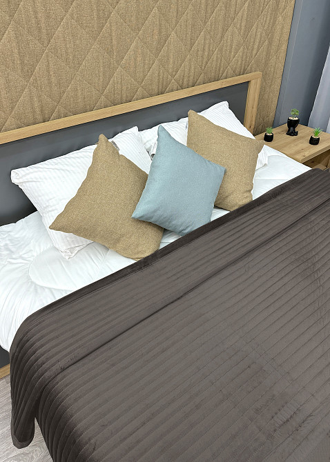 Покривало велюрове Кing Size 220х240 см колір венге (85-210) Київ - фото 7