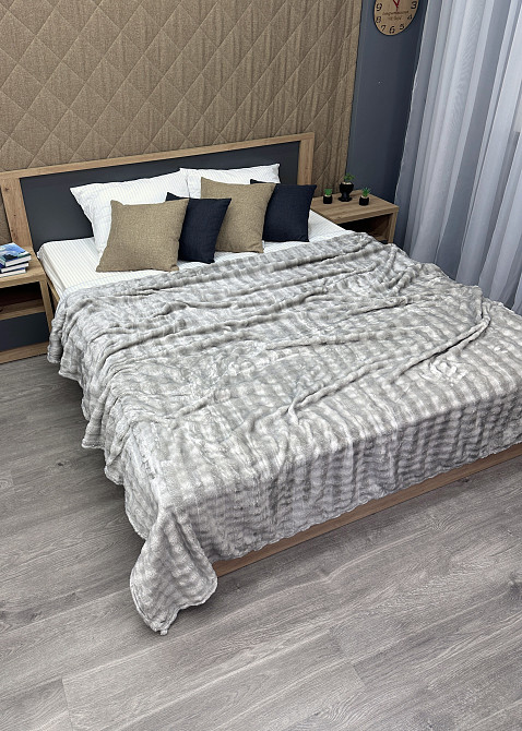 Плед-покривало 200х230 см (+-5см) Soft Night Світло-сірий (87-138) Київ - фото 4
