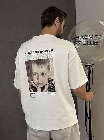 Оверсайз футболка з дитячим фото та високою якістю |  Індивідуальний дизайн Білий, L Чернівці