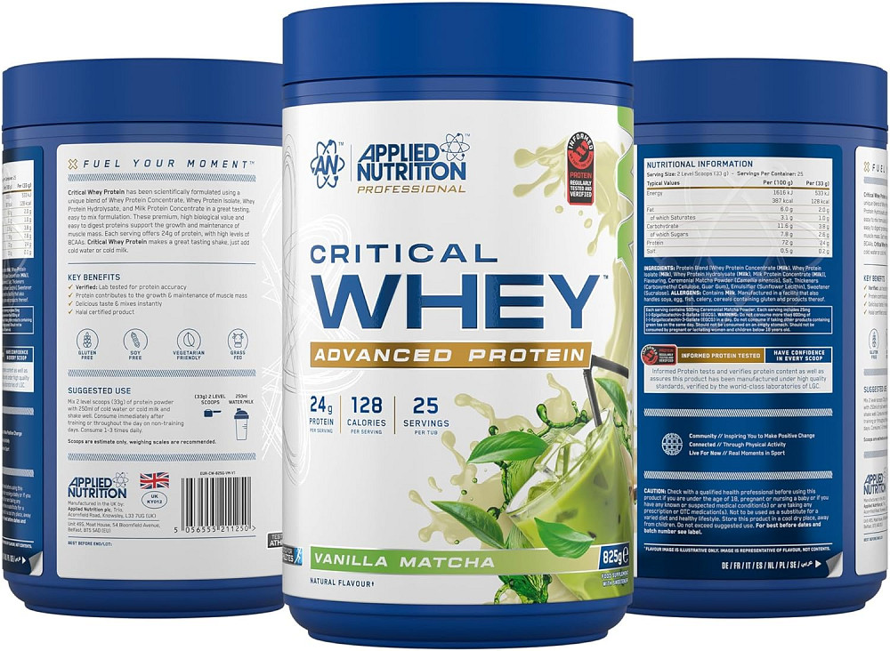 Протеїн Applied Nutrition Critical Whey Protein 825 г, Vanilla Matcha Луцьк - фото 2