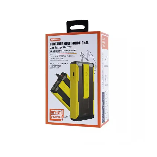 Пускозарядний пристрій Remax Jump Starter RPP-511 6000mAh компактний з вбудованим ліхтариком Київ - фото 4