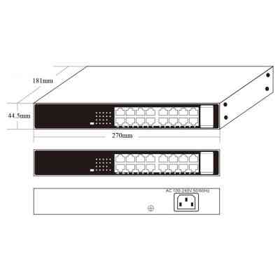 Комутатор мережевий Onv ONV-H1016PLS Вінниця