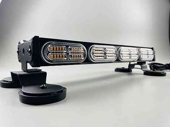 Стробоскоп LED 4 секції проблисковий LED-маячок балка на магнітах світлодіодний 12/24V (192 led діода) Мукачево