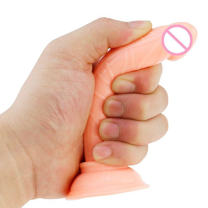 Гнучкий міні фалос на присосці - 13,7*2,3 см - Тілесний Вінниця - фото 15