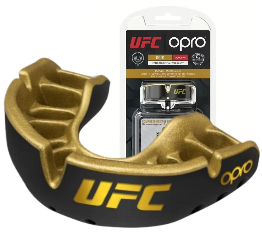 Капа OPRO Gold UFC доросла (вік 11+)  Black/Gold (art.102516001) Луцьк - фото 1