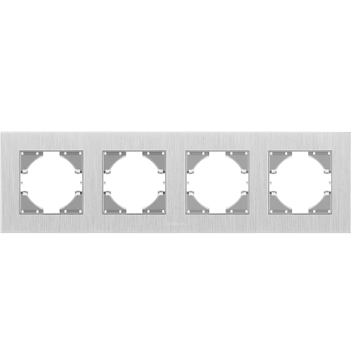 BINERA сріблястий алюміній Рамка горизонтальна 4-а Videx Житомир