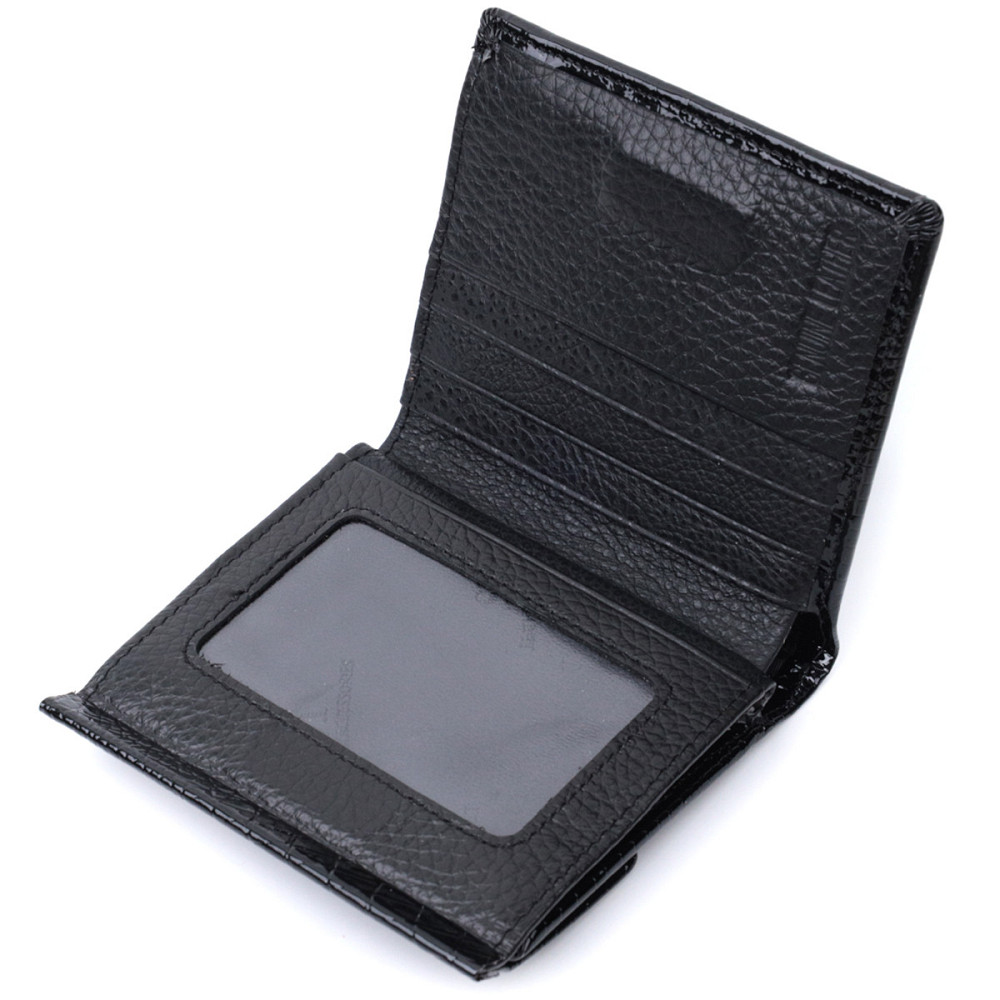 Женский фактурный кошелек из натуральной кожи ST Leather 22706 Черный Киев - изображение 7