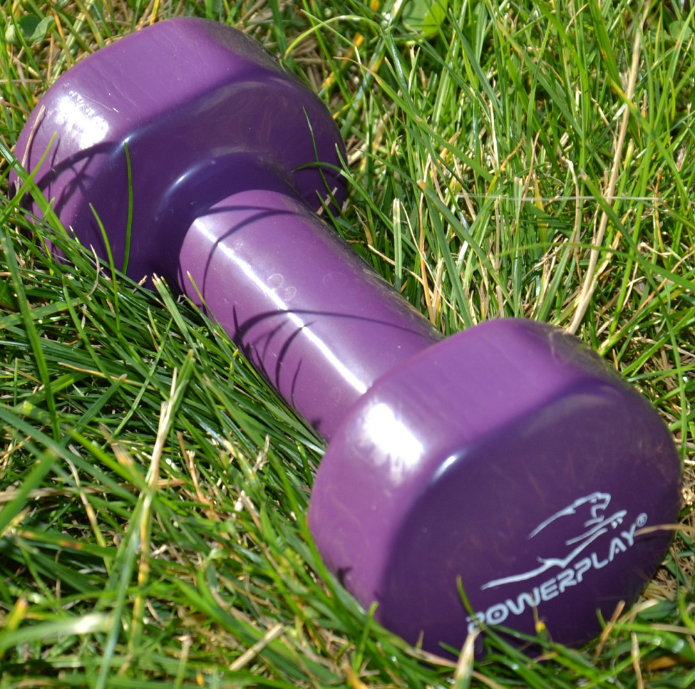 Гантель вінілова для фітнесу, аеробіки, силових тренувань вінілова Power 4125 Achilles 2.5 кг. пара 2 шт Київ - фото 8