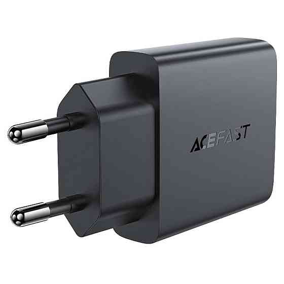 Мережевий зарядний пристрій ACEFAST A65 PD20W GaN single USB-C ultra-thin charger Black 6974316282686 Одеса