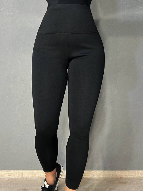 Лосины женские Alia 984 утепленные на флисе с широким поясом и пуш ап черные, черный, M Киев - изображение 16